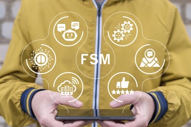 field service management software tablet view